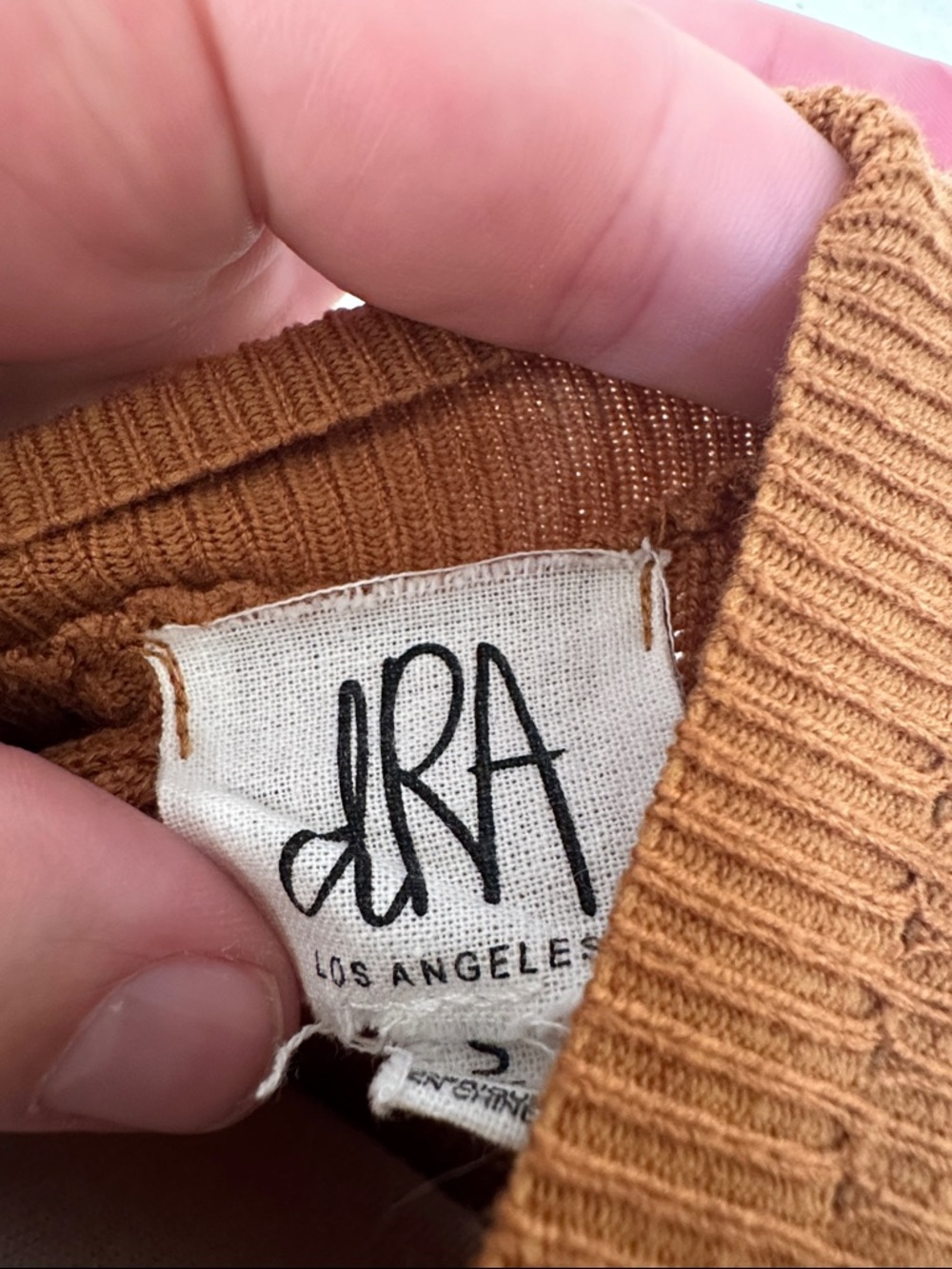 Sleeveless Knit Side-Tie Blouse in Caramel - Picture 2 of 6